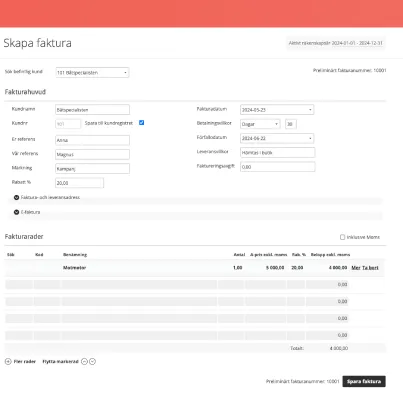 Hur ser det ut när du skickar fakturor i SpeedLedger