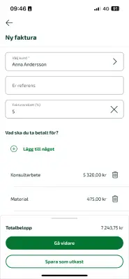 Hur ser det ut när du skickar fakturor i Fortnox + byrå